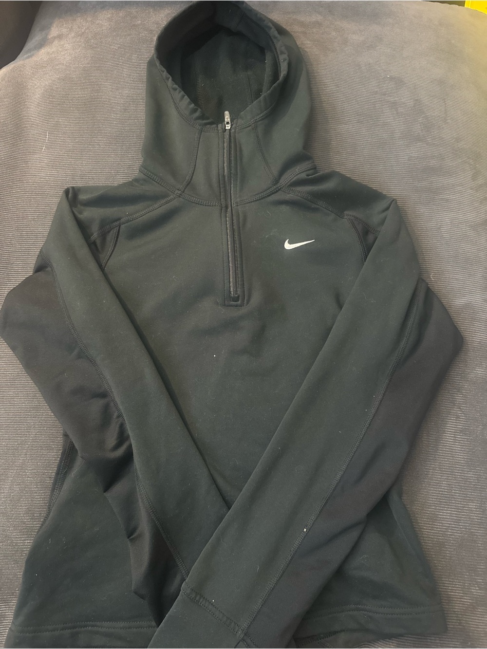 Nike Black Half‑Zip Hooded Utility Jacket